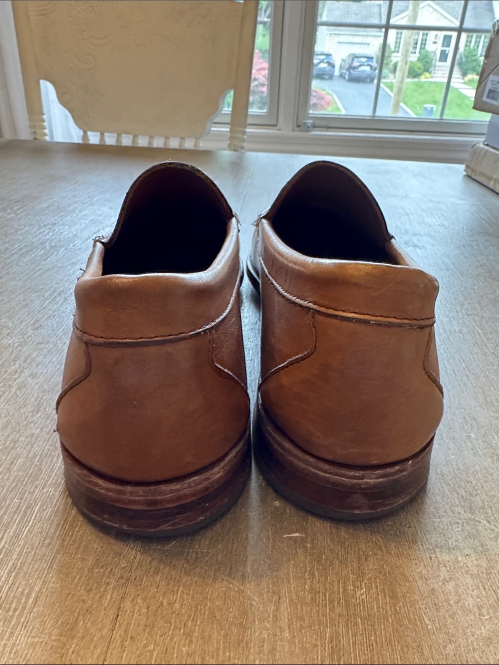 Daniel Men's Tan Leather Slip-On Driving Loafers, Size 11.5 - Picture 4 of 8